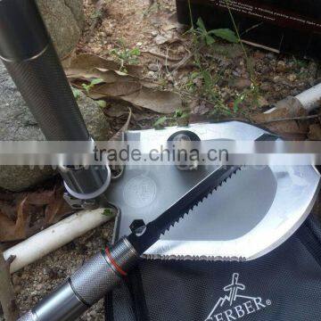 Chinese folding shovel with saw and flashlight