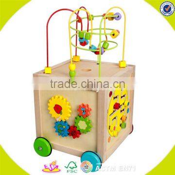 2017 Wholesale 5 in 1 Baby Wooden Activity Cube New Design Kids Wooden Activity Cube Funny Children Wooden Activity Cube W11B136 photo-3