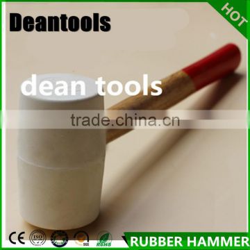 Multi functional rubber hammer wood handle safety tools