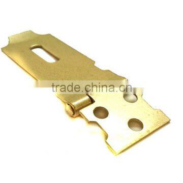2-5/8" Safety Hasp With Loose Staple Brass Plated, Door Hasp, Steel Hasp Staple Set photo-4
