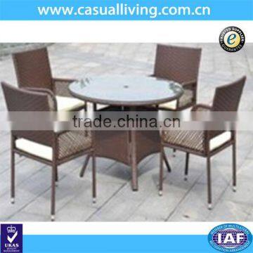 Garden All Weather Cushioned Brown Wicker Patio Dining Sets