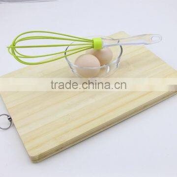 Soft Acrylic Handle Light Green Silicone Egg Whisk photo-2