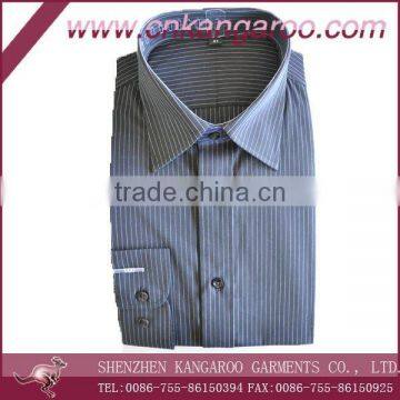 Cutaway collar striped elegant design customized mens formal shirts