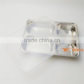 Eco-friendly Free Used Colorful Stainless Steel 4 Compartment Plate for Dinner photo-6