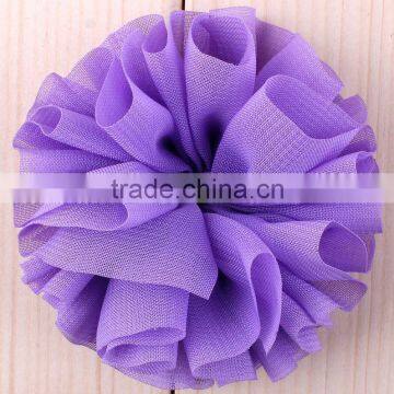 hot sale handmade chiffon flower pin for kid's clothing