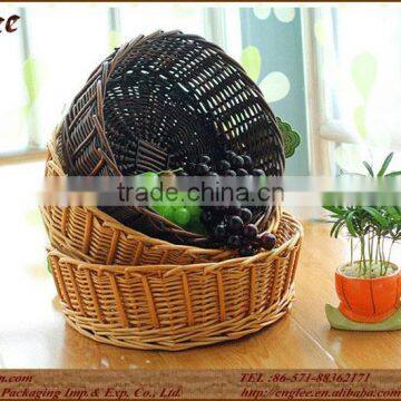 Eco-friendly wicker fruit basket