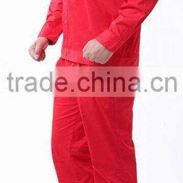 Red 100%cotton Flame Retardant Waterproof Oil Repellent Trousers Workwear Uniform photo-3