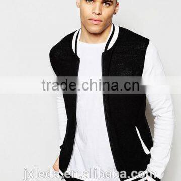 Black baseball jacket, sports wears men, garment OEM