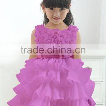 MGOO 2016 New Year Chirstmas Girl Dress New Style Ball Gown Flowers Girl Tulle Layers 4 Years Old Dress MGT028-2