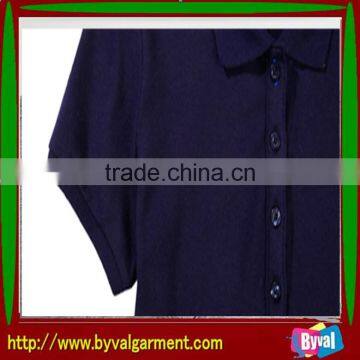 Classic Dark Navy Short Sleeve Polo Neck Shirt With Your Own Logo photo-3