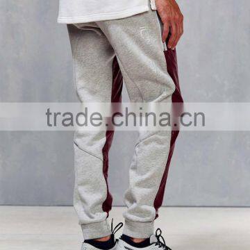 Mens Red and Grey Stitching Custom Jogger Sweatpants photo-4