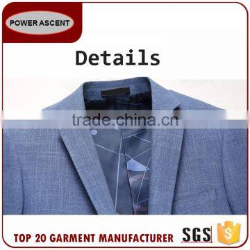 Latest Style Customer Design Mens Grey 2 Button Business Casual Suit Jacket Blazer photo-6