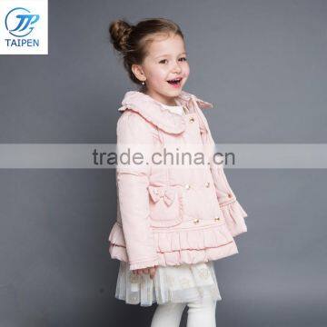 Girls Winter Coat Sweet Style Children Clothes With Pleated Hem 2017 New Design photo-3