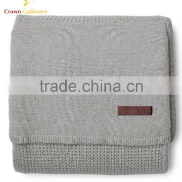 100% Kids Cashmere Knitted Wholesale Baby Throw Blankets photo-5