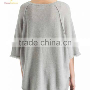 Bracelet Sleeve Cashmere Knitted Poncho Women Knitting Sweater photo-2