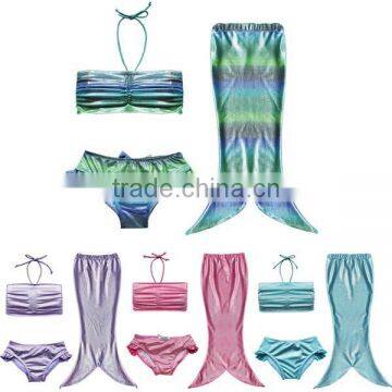 S64836A Cute Girls Kids 3pcs Mermaid Tail Swimwear