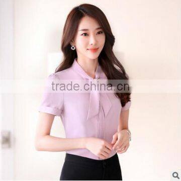 Women White Formal Uniform Shirts Designs/ladies Formal Shirt Design photo-2
