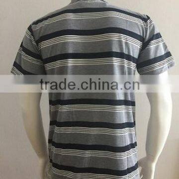 100% Polyester Striped Short Sleeve Polo Shirt photo-2