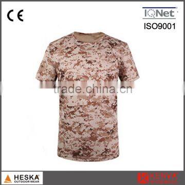 Military Army Color 100% Cotton Jersey Mens Short Sleeve Camouflage t Shirt photo-2