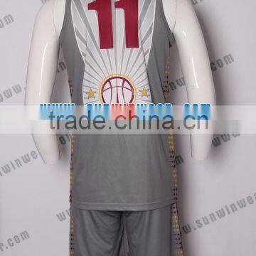 Grey Sublimation Basketball Jersey Good Quality Basketball Set for Team Club photo-2
