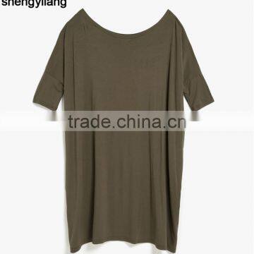2016 Wholesale Bulk Blank T-shirts Custom High Quality 95% Bamboo 5% Spandex Oversized Bamboo T-shirts photo-2