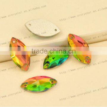 High Quality Very Thin Cyrstal Glass Sew on Stone for Wedding Dress photo-3