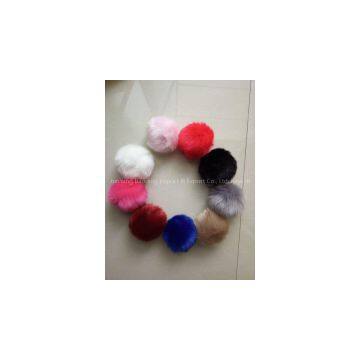 Xmas gift fur bag charm fake fur pom pom