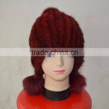 SJ924-03 2015 Christmas custom cheap Lady's Fashion pure color mink fur casquette/mink fur hat/cap