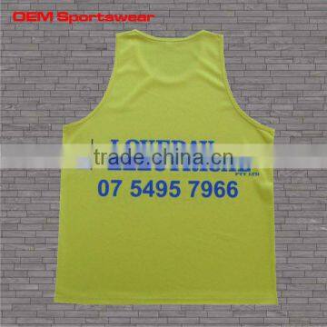 Girls breathable singlet shirts with sublimation