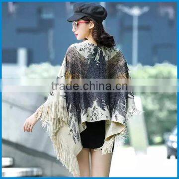 Women's Winter Fashion Animal Print Free Poncho Knitting Patterns photo-2