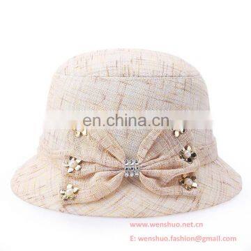 Wholesale Fashion Ladies Linum Equestrian Cap photo-4