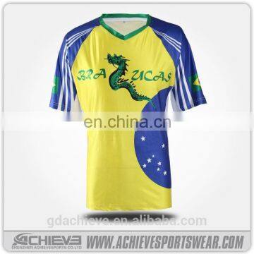 Wholesale custom yellow blue usa soccer jersey for men