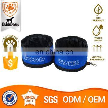 Double Foldable Water Proof Camping Pet Travel Bowls Dog Food Bag photo-2