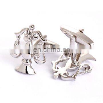 Delicate Libra Silver Cufflinks Luxury Mens Cufflinks Brand photo-4