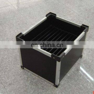 Durable black esd plastic corrugated sheet box for smt workshop