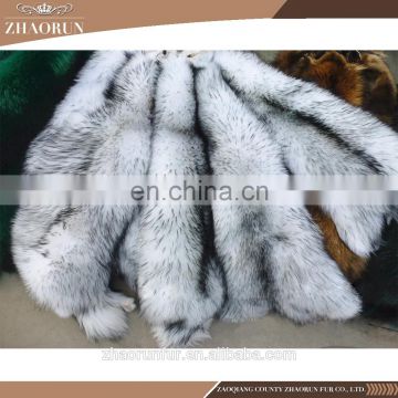 100% real raccoon fur skin / pink raccoon fur pelt for garment