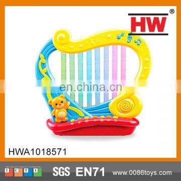 2015 New Design kids b/o plastic harp musical instruments toy