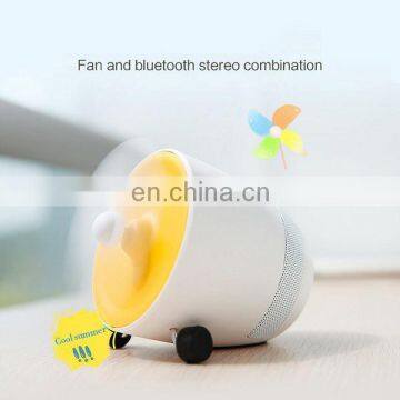 New portable 2 in 1 bluetooth speaker with mini fan,wireless bluetooth speaker for Android and IOS