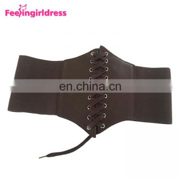 Women Shape-Making Leather Elastic Corset Belt Wide Waist Belt Custom Waistband