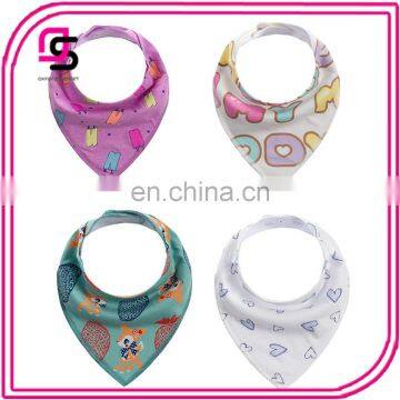 Hot new fashion design bandana bib set 4-pack cotton soft drool bibs