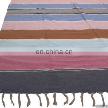 Indian Cotton Rugs Ethnic Hand Woven Dariya Decorative Handmade Carpet Beach Throw photo-3