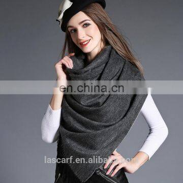 Wholesal Higher Quality 100% Cashmere Scarf Pashmina Grey photo-4