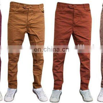 chino pants - mens chino jogger pants with cuffs - mens khaki chino pants - drop crotch chino pants - wholesale Mens Cotton Slim