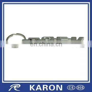 wholesale die casting metal letter keyring for promotion