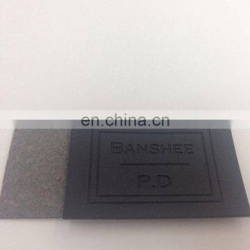 Custom Fashion Collection Shiny PU Metal Logo Tags Fake Designer Jeans Labels Leather Patches For Luggage Handbag Clothing Pants photo-5