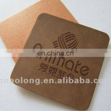 Custom Embossed and Printed Logo PU Imitation Leather Labels, Leather Patches for Clothing photo-2