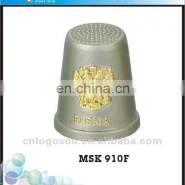 gold embossed eagle metal thimble souvenirs