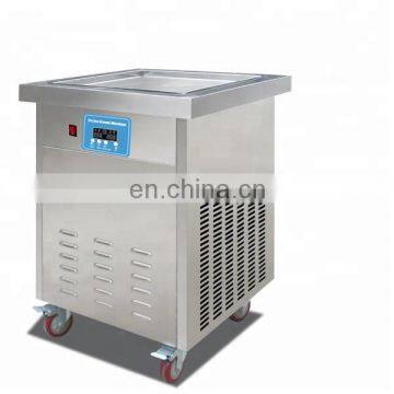 CE Double Square Flat Pan Thailand Fried Ice Cream Machine