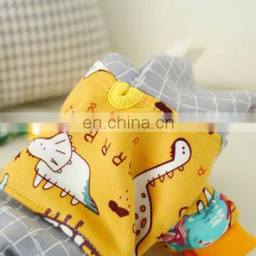 Dog Clothes Dinosaur Plaid Grid Pet Apparel Pet Four Feet Autumn and Winter Clothes photo-7