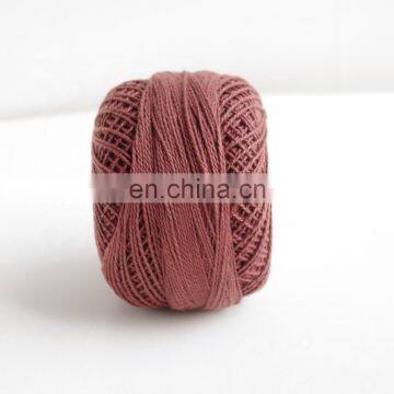 Hot Sale High Quality 100% Cotton Dyed Lace Yarn for Crochet Knitting photo-5
